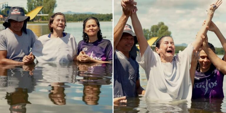 Idosa emociona comunidade ao ser batizada aos 84 anos em Cuiabá