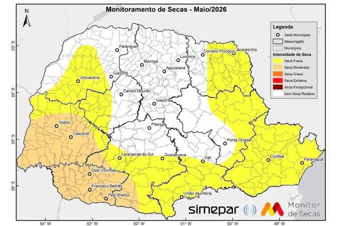 Paraná registra melhora em áreas afetadas pela estiagem