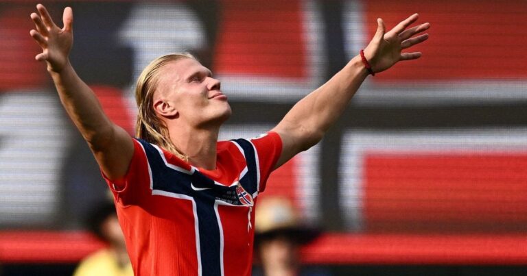 Concurso de sósias de Haaland anima pré-jogo entre Noruega e Inglaterra