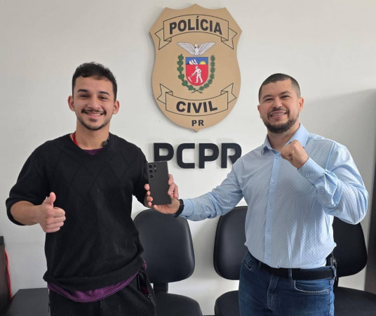 PCPR recupera celular roubado e devolve à vítima em Fazenda Rio Grande