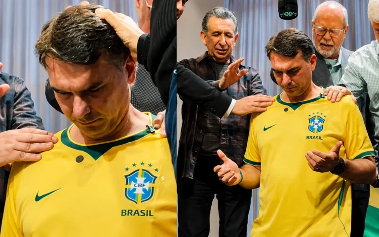 Flávio Bolsonaro busca recuperar apoio evangélico com oração