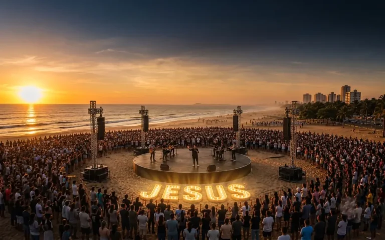 Vila Velha recebe encontro de oração e louvor na Praia