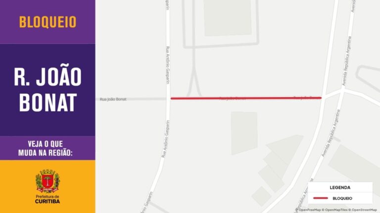 Prefeitura bloqueia ruas do Novo Mundo em Curitiba para obras