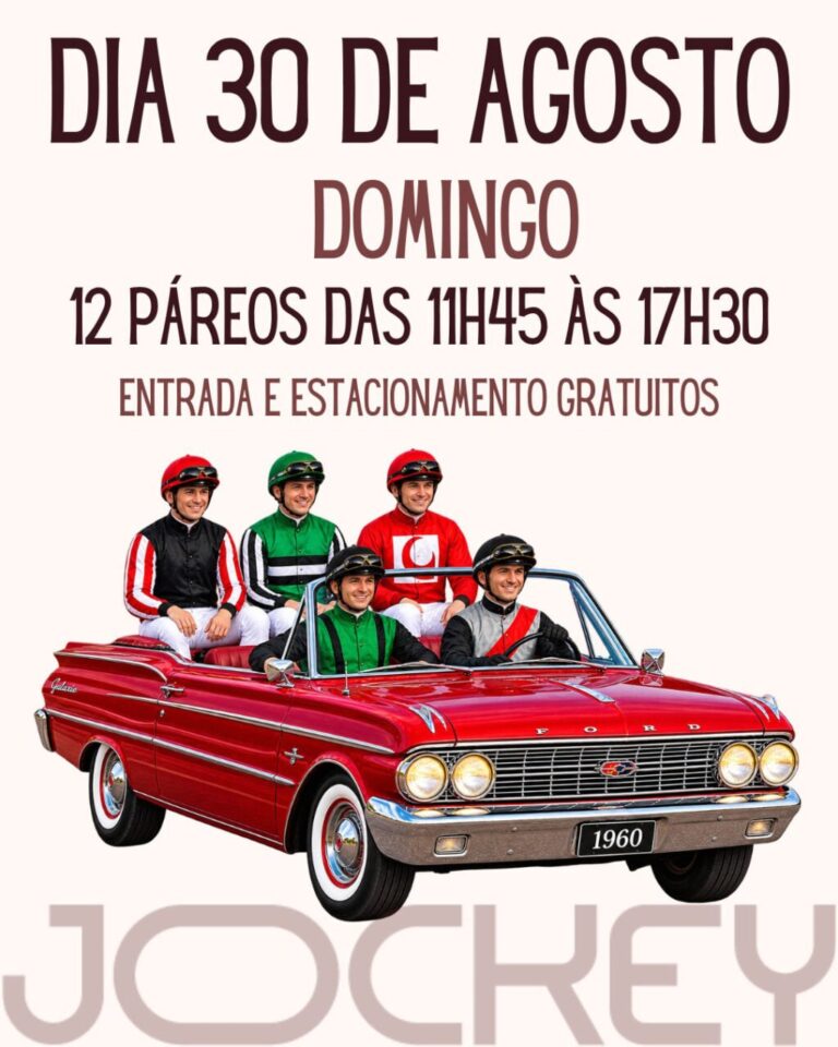 Jockey Club do Paraná realiza domingo especial com corridas e carros antigos