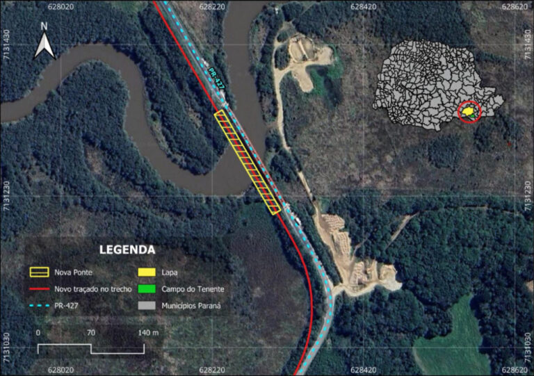 Governo do Paraná constrói ponte sobre Rio da Várzea na PR-427
