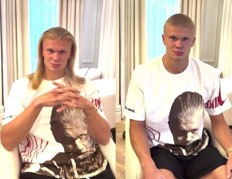 Erling Haaland troca cabelo comprido por corte curto após Copa do Mundo