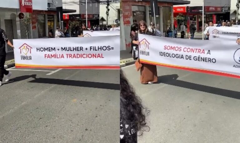 Ministério Público de SC investiga Assembleia de Deus por faixas em desfile
