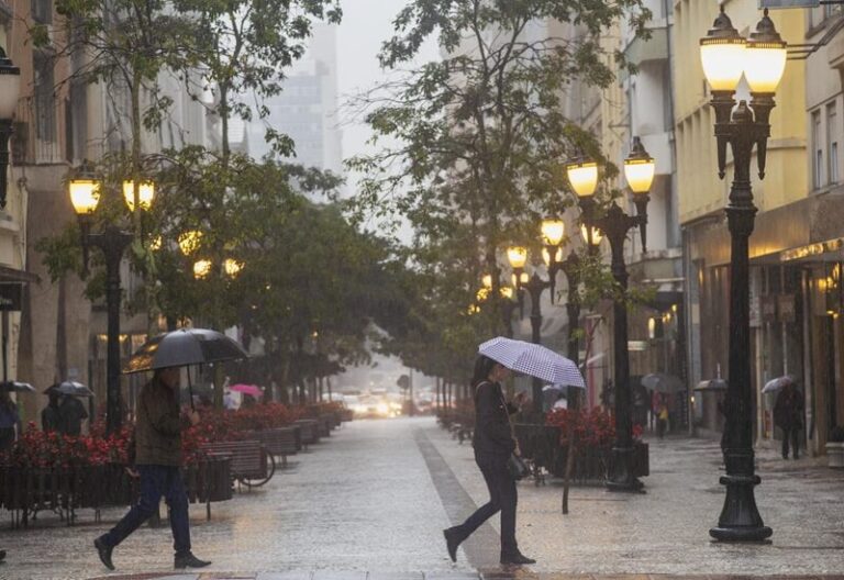 Defesa Civil registra chuva em 70% dos dias de Curitiba em 2026