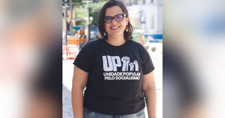 Camila Falcão disputa primeira eleição ao governo de Pernambuco pelo UP