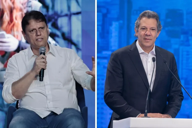 Tarcísio evita debates com Haddad em campanha à reeleição em SP