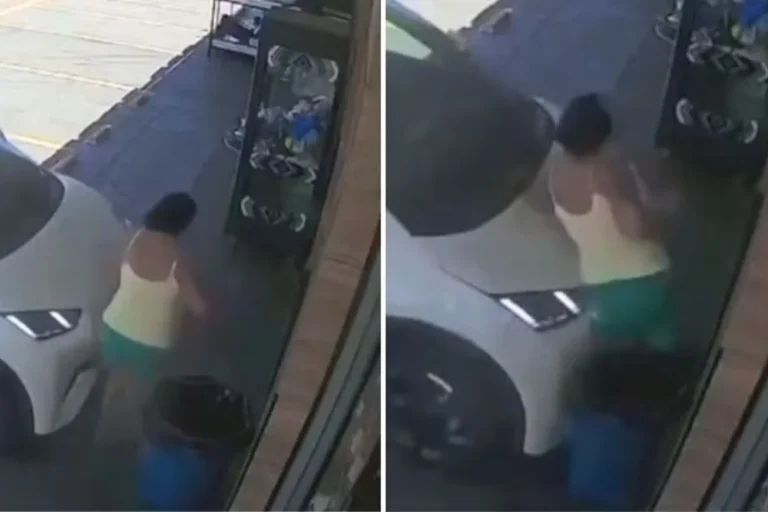 Motorista sem CNH confunde pedais e prensa mulher contra parede em Goiânia
