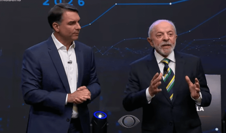 Flávio questiona direitos de criminosos e Lula defende indulto seletivo em debate