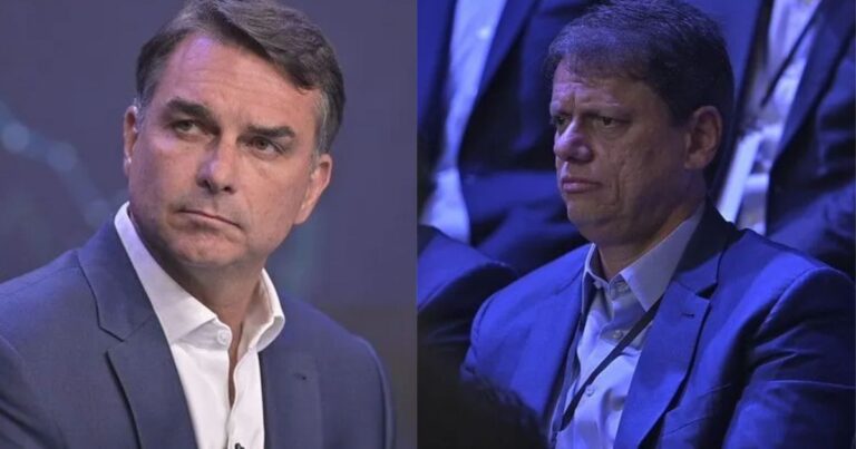Flávio Bolsonaro se reúne com Tarcísio em Brasília após derrota para Lula