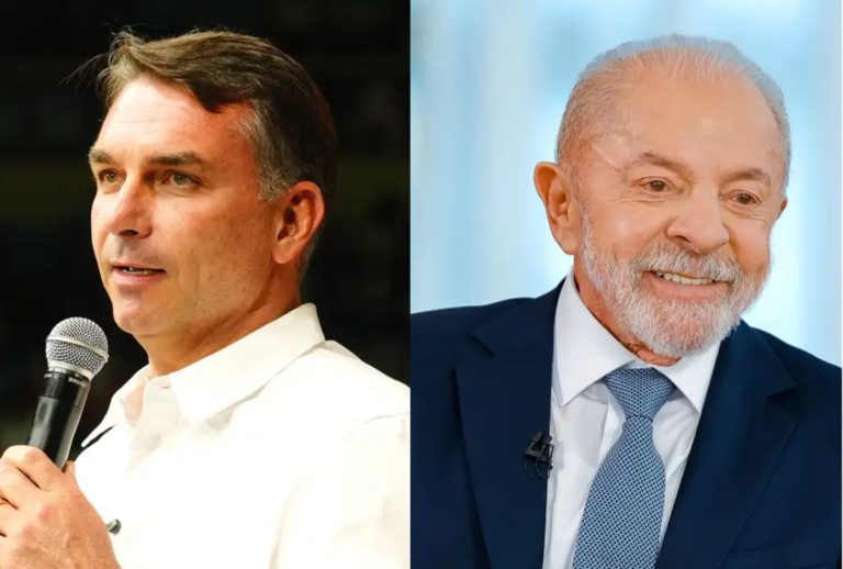 Pesquisa mostra aproximação entre Flávio e Lula entre eleitores que não votaram
