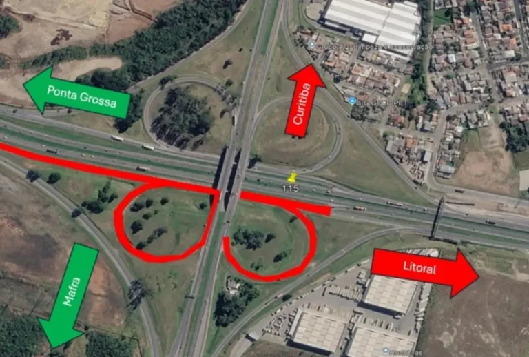 Arteris bloqueia acessos da BR-116 em Curitiba para obras no pavimento