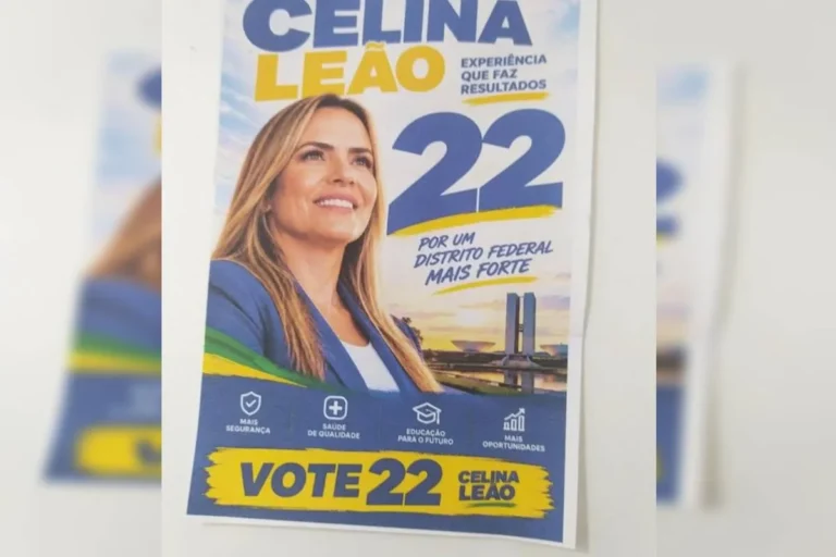 Campanha de Celina encontra material falso com número 22 no DF
