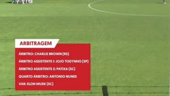 Internacional exibe gafe com Elon Musk e Jojo Todynho na arbitragem do GreNal sub-20