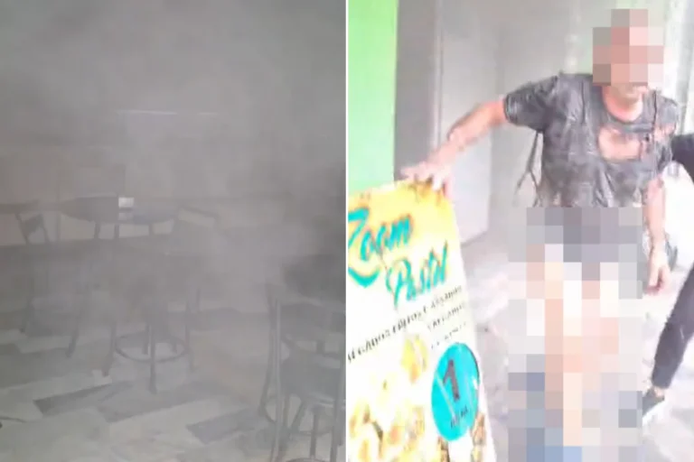 Comerciante fica queimado ao tentar salvar lanchonete em chamas em Itaúna