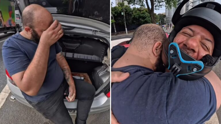 Influenciador ajuda motorista que orou por milagre na Marginal Pinheiros
