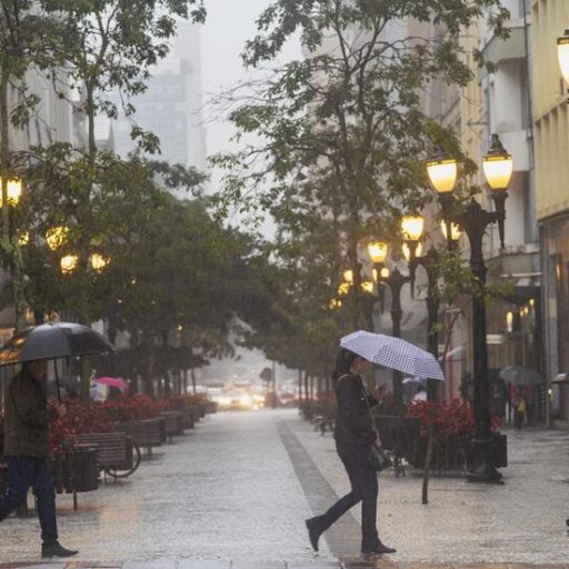 Curitiba teve mais de 70% dos dias de 2026 com chuva. (Ricardo Marajó/SMCS)