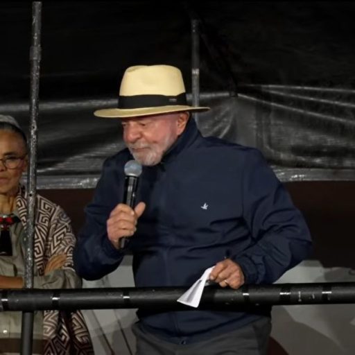 Presidente Luiz Inácio Lula da Silva durante comício em Guarulhos (SP)  • Reprodução/YouTube/Partido dos Trabalhadores