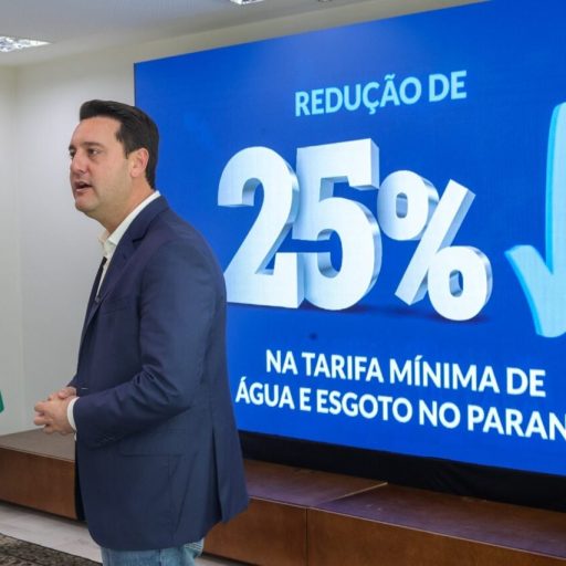 Paraná reduz conta de água em 25% a partir de outubro